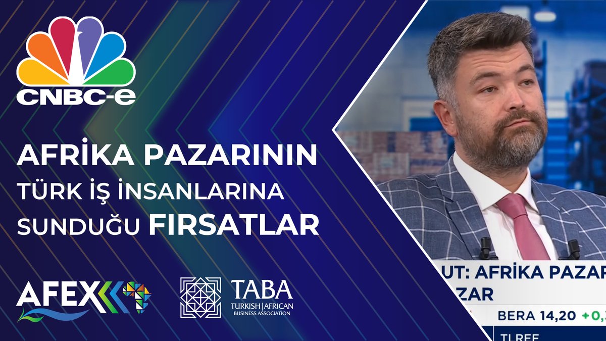 AFEXTR's tweet photo. Türk Afrika İş Adamları Derneği Başkanı Fatih Akbulut CNBC-E'de Kobiler Konuşuyor programına konuk oldu. Programda Afrika pazarının iş insanlarına sunduğu fırsatlar üzerine konuşuldu. 
https://t.co/bjZFW9xhtJ

#AFEX #afrikaişforumu #afrikaihracat #TABA #fatihakbulut https://t.co/yR1aZiihrY