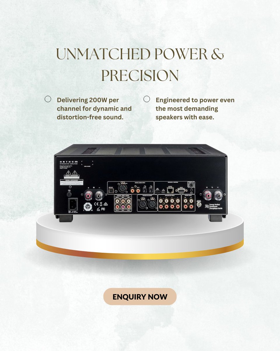 timesaudio95's tweet photo. Unleash superior sound with the Anthem STR Integrated Amplifier! 🎶
Precision, power, and pure performance—all in one.
.
.
#HighEndAudio #AnthemSTR #SoundPerfection #TimesAudio #Amplifier #hometheaterdesign #luxuryhomesolutions https://t.co/vhfzneNWXd