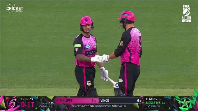 Thankfully, Josh Philippe is okay after this incident. 📹 Credits: Twitter/BBL