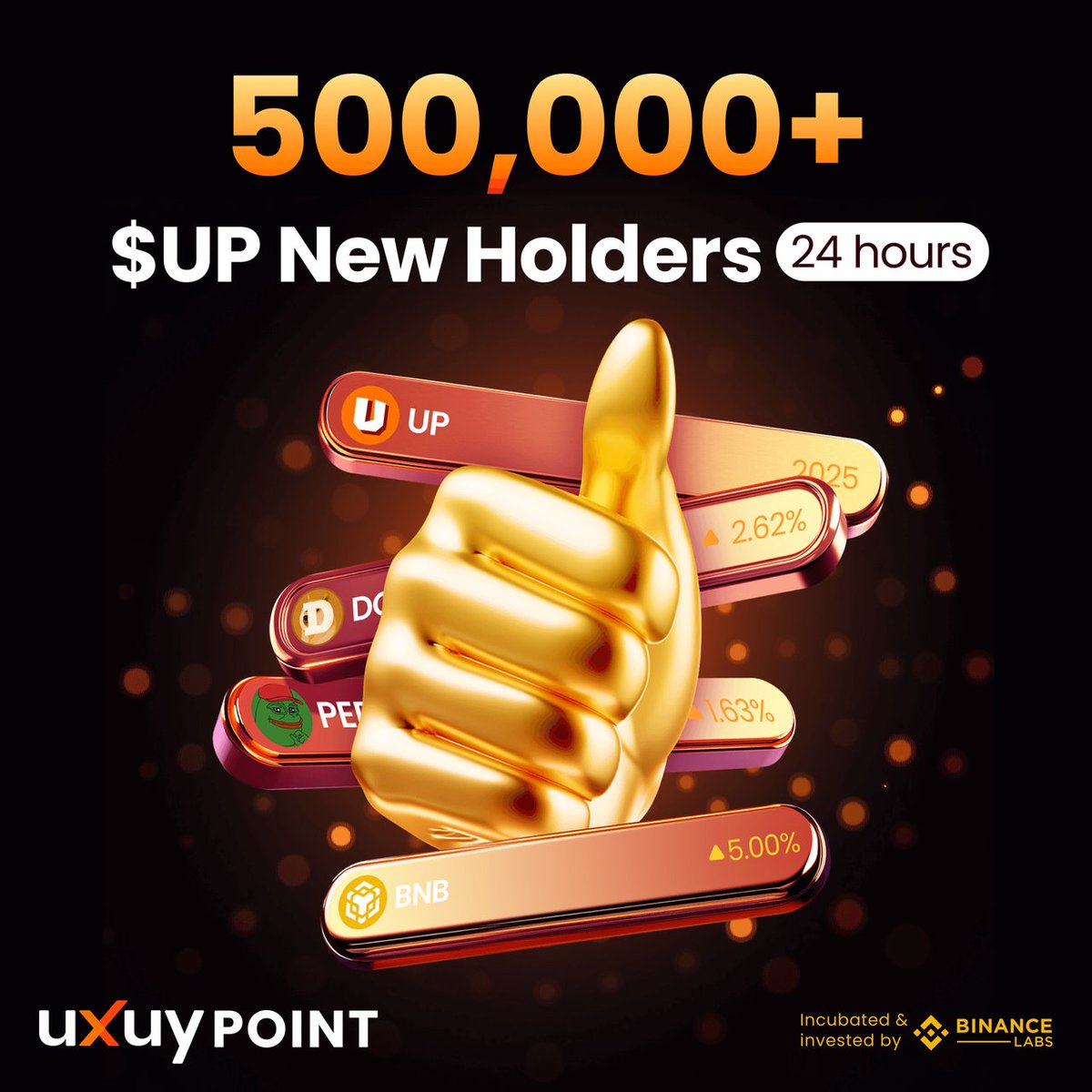 🔥 Over 500,000 new users have joined the #UXUY Telegram Wallet, becoming loyal holders of UXUY Point ($UP)!

🏆 What’s the benefit of inviting friends to join? Quickly accumulate UXUY Point ($UP) and enjoy doublerewards! Earn transaction commissions from your friends, keep