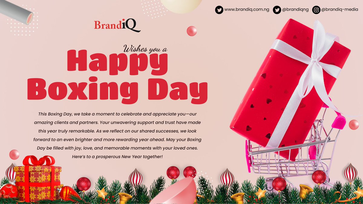 From all of us at <a href="/BrandiQng/">BrandiQ</a>, wishing you a Happy Boxing Day.