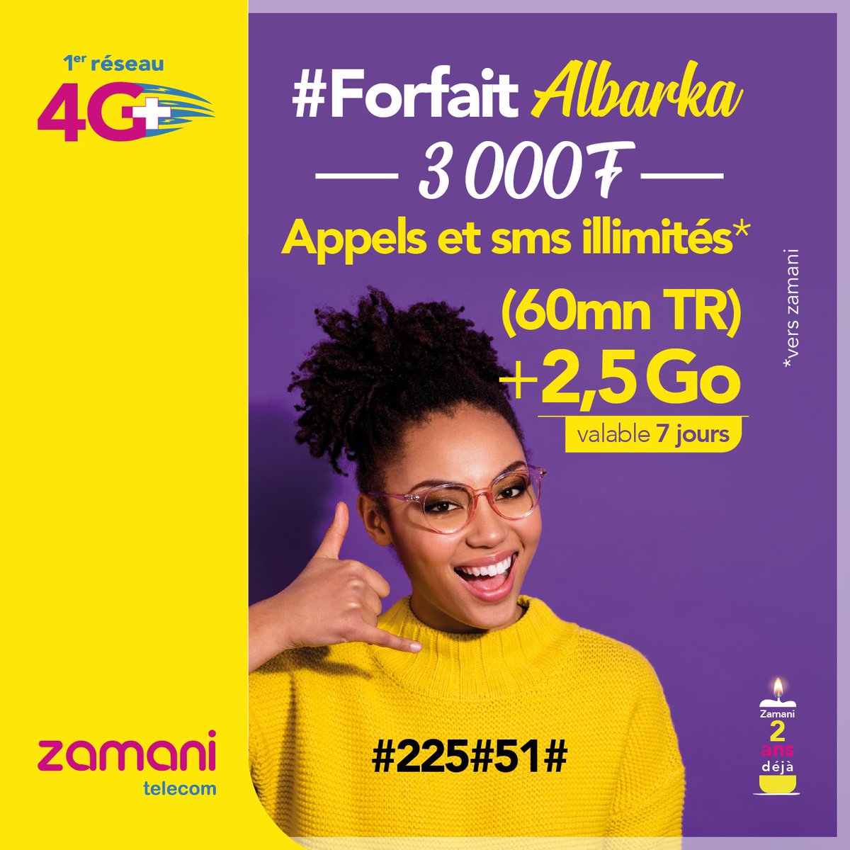 ZamaniTelecom's tweet photo. Le bonheur que ça fait de découvrir les forfaits Albarka et de communiquer librement et sans limite*!
*vers zamani telecom
Composez le #225#51#
#Zamanitelecom #Albarka https://t.co/vlOy1zXvwT