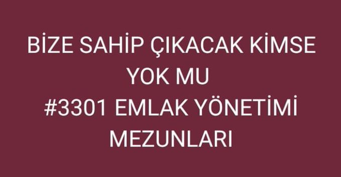Emlak Yönetimi Mezunları:

🔴 "Biz bunca yıl emek verip eğitim aldık, hayallerimizi kurduk. Tüm çabamız yalnızca 40-50 kişilik alımla sınırlı kalmak için miydi? Hak ettiğimiz kadroları almak istiyoruz. Kimse bize sahip çıkmayacak mı?  "

#EmlakYönetimi #EmlakYonetimine1000Atama