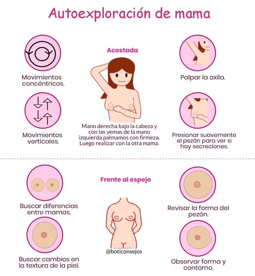 🎀La prevención y la #autoexploración son fundamentales para la detección precoz del #cáncerdemama.

🎀Por eso, te recomendamos que, además de acudir puntualmente a tus citas médicas, sobre todo si observas algún síntomas extraño, cada cierto tiempo te autoexplores.

#Saray