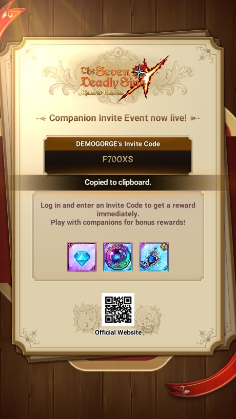 DEMOGORGE24's tweet image. Set off on a new adventure with friends!
Download: facebook.com/7ds.en F70OXS