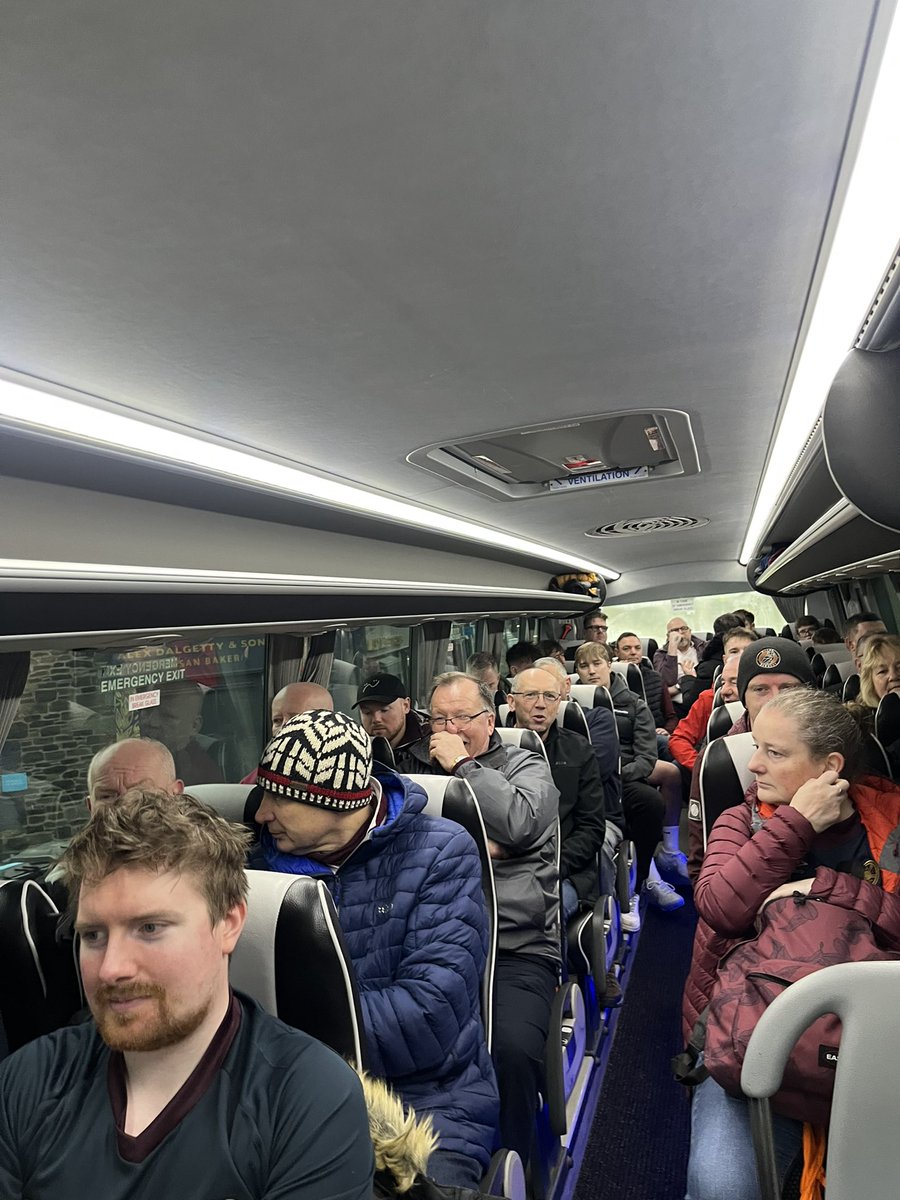 It’s Derby Day! 🇱🇻♥️ Packed Borders Hearts bus on route to Tynie! Huge game! Hopefully Hearts turn up and get the win! Any win will do… just win Hearts!!! Mon the Hearts! ♥️🇱🇻 #HMFC #BordersHearts