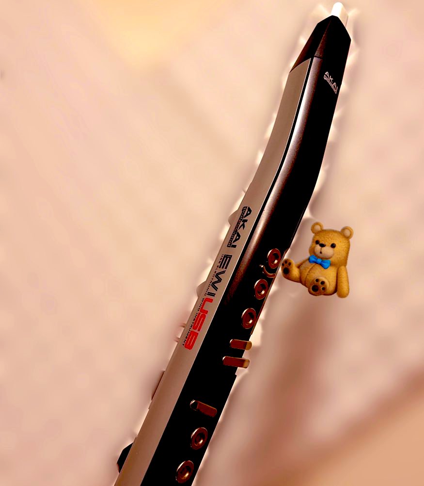 udonban's tweet image. 久々のEWI USB！
ジャンルや音色にもよりますが、
これを使って管楽器の打ち込みをするとニュアンスがいい感じになりますʕ•ᴥ•ʔ
#AKAI #EWI