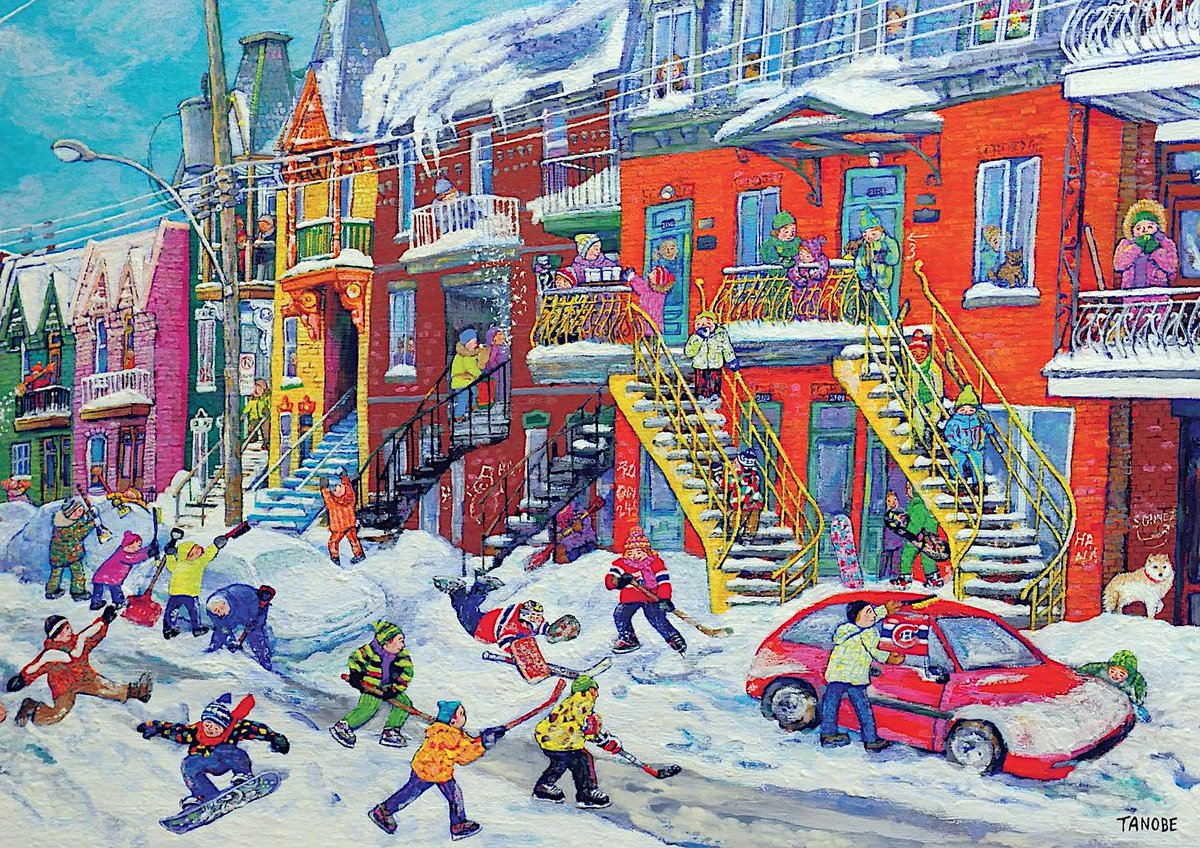 Mon pays, c'est l'hiver...

Miyuki Tanobe (Japon-Québec, 1937-) « La semaine de relâche au Plateau Mont-Royal ».