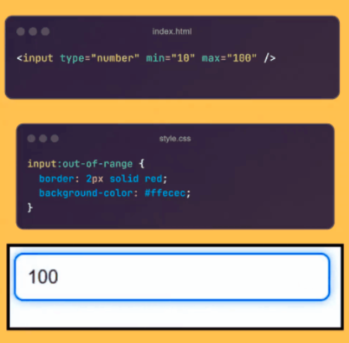 m_ragulpriyan's tweet photo. Day 83 of #100DaysOfNewTechnology
Today, I learned about the :out-of-range pseudo-class in CSS! The :out-of-range pseudo-class is a simple yet powerful tool to enhance forms and improve the overall usability of your web applications. 🖥️🚀
🎨#CSS #WebDevelopment #FrontendTech https://t.co/FIqWwZobNS
