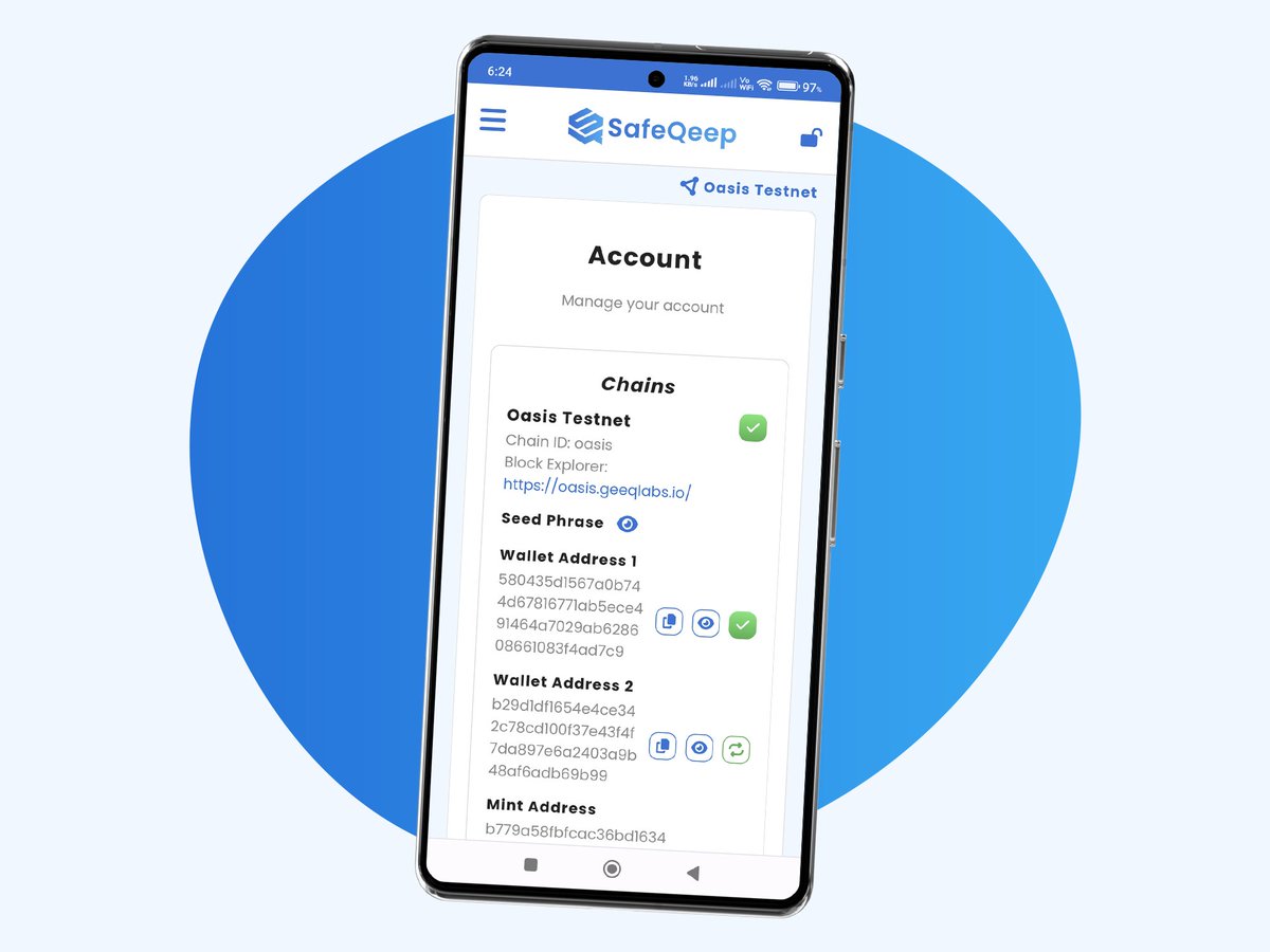 Multiple Addresses - One Self-Custodial Wallet!

Experience the freedom and flexibility of true self-custody with SafeQeep – your all-in-one gateway to the decentralized future on Geeq's L0 Blockchains.

#safeqeep #geeq $geeq <a href="/GeeqOfficial/">Geeq</a>