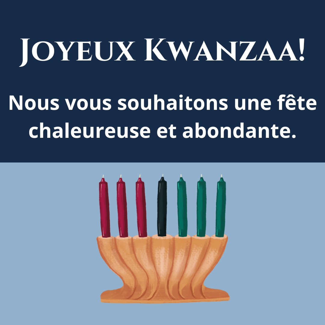 KingsOwnYYC's tweet photo. Nous souhaitons à tous les membres du King’s Own, ainsi qu’aux membres de notre famille régimentaire et à nos amis qui célèbrent le Kwanzaa, des célébrations joyeuses et enrichissantes!

#Kwanzaa #Célébrations #JoyeuxKwanzaa #Objectif #Unité #Communauté #Fêtes #Hiver #yyc https://t.co/z6mlTpMSIj