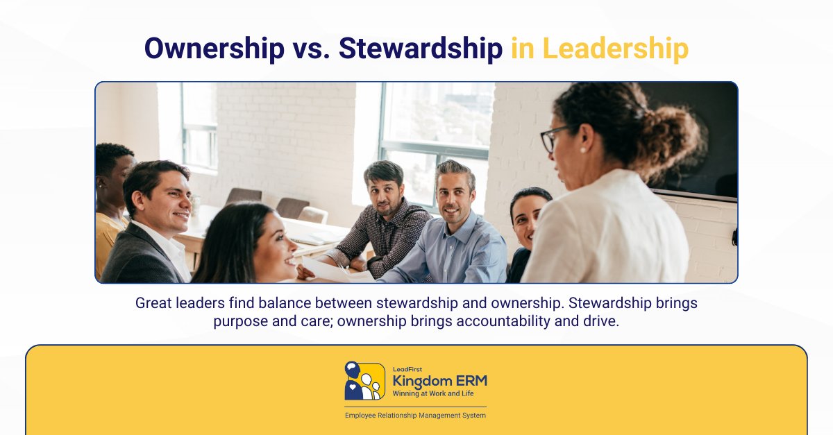 In leadership and faith, stewardship is important, but there’s another dimension that’s equally essential: ownership. 

At LeadFirst, we know that leadership requires us to balance these values.

#Leadership #Ownership #Stewardship #KingdomERM