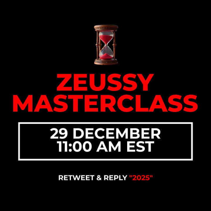 𝗜𝗠𝗣𝗢𝗥𝗧𝗔𝗡𝗧 𝗔𝗡𝗡𝗢𝗨𝗡𝗖𝗘𝗠𝗘𝗡𝗧 

I have decided to host a public masterclass on the 29th of December.

During this masterclass I teach you everything you need to crush it in 2025.

Retweet + Comment "2025" and I will send you the invite link in your DM.