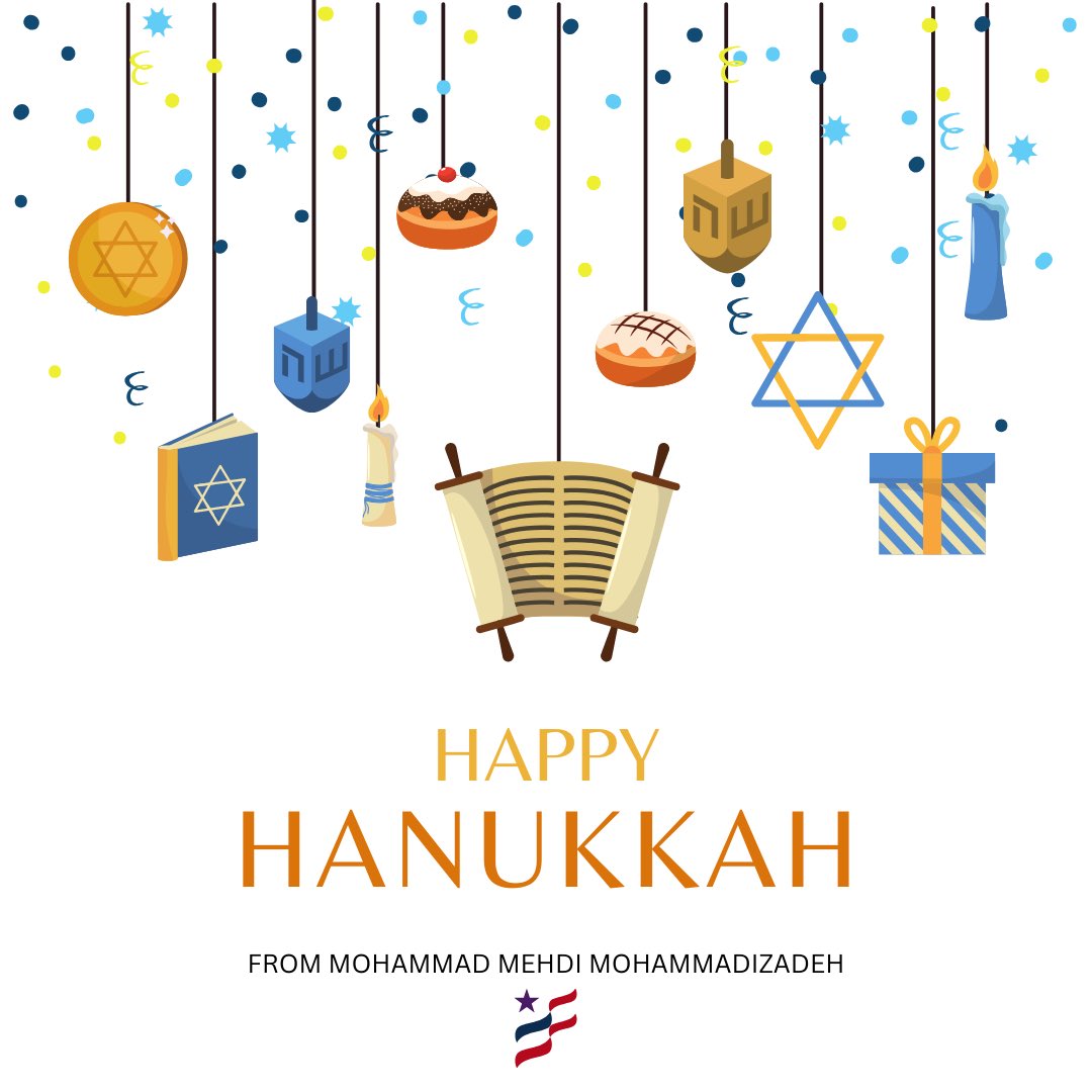 Happy #Hanukkah to all dear Jews in the United States, Israel, and around the world. I send my warmest wishes on this holiday.