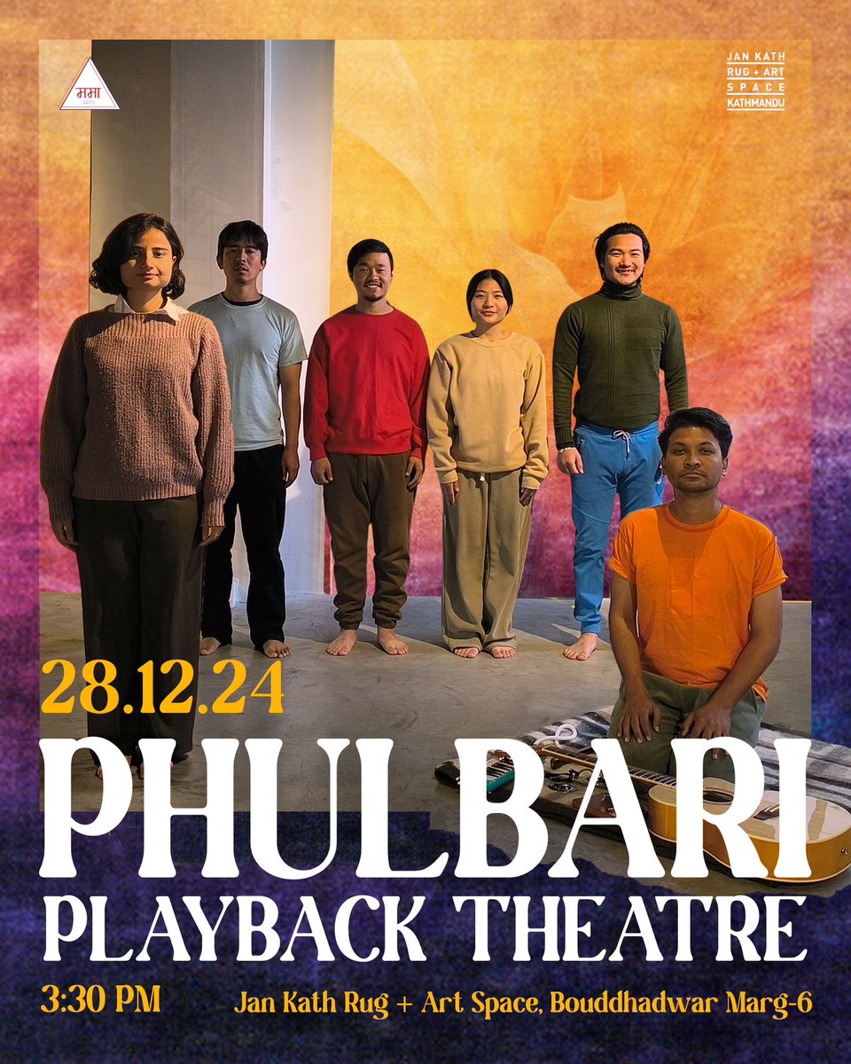 GunjanDixit's tweet photo. Hi friends! Excited to share that a group of us has come together as the Phulbari Playback Theatre Group to bring more Playback Theatre to our community. Please join us if you can

Venue: Jan Kath - Contemporary rug art / Jan Kath Art Space
Date: 28/12/2024 
Time: 3:30pm https://t.co/PKuH2ysq6E