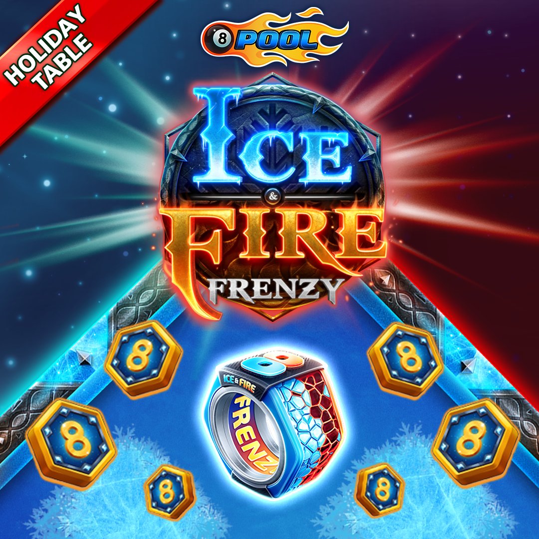 8ballpool's tweet image. #IceAndFireFrenzy Table returns! 🧊 🔥

🧊 #SlipperyIce Spots
🔥 Faster Turns

Play now and unleash your skills for amazing prizes, including extra #SeasonTokens and an exclusive Ring! 🎁

Learn More » mcgam.es/a6vxla

#8BallPool #SeasonOfSeasons