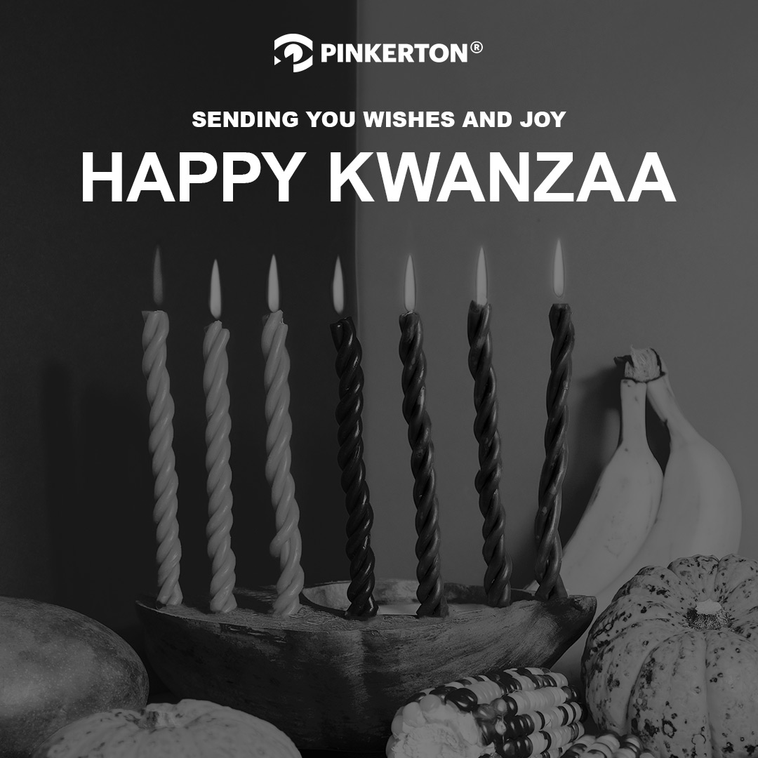 From all of us at Pinkerton, we wish you a memorable and enriching Kwanzaa celebration filled with joy and unity. Happy Kwanzaa!