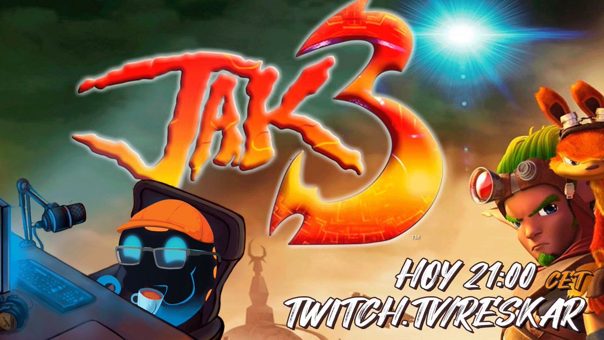 Volvemos con mas Jak3 aunque esto parezca madmax, que no os engañe!

🎮 Jak 3
🕰️ 21:00 CET
📡 Twitch.tv/reskar
📡 youtube.com/Reskarrakser

Lo veremos con un buen #Téenelabismo #twitch #stream #chill #jak3
