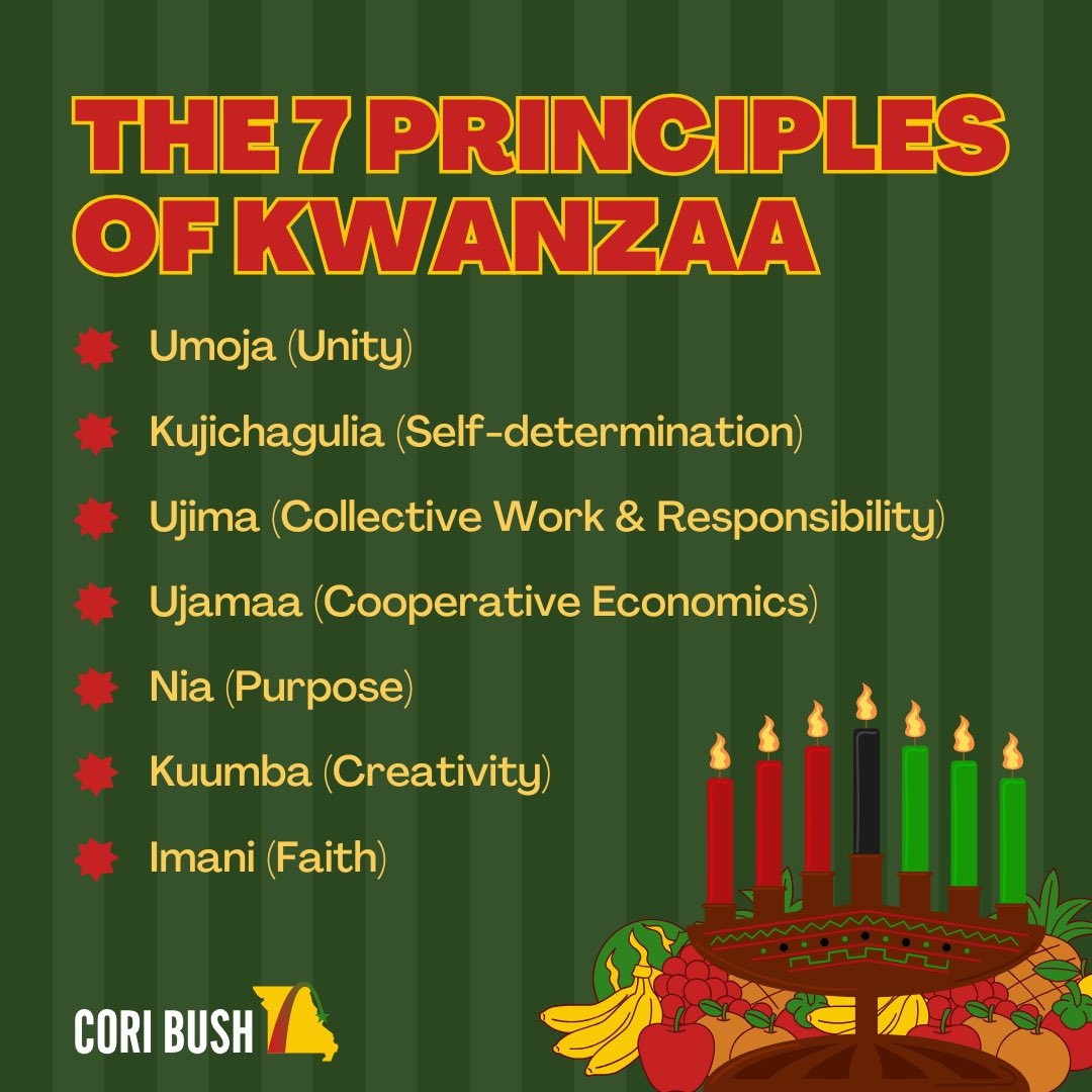 Habari Gani? Wishing a joyful Kwanzaa to everyone in MO-01 and beyond! We proudly embrace the 7 principles—not just this holiday season, but every day.