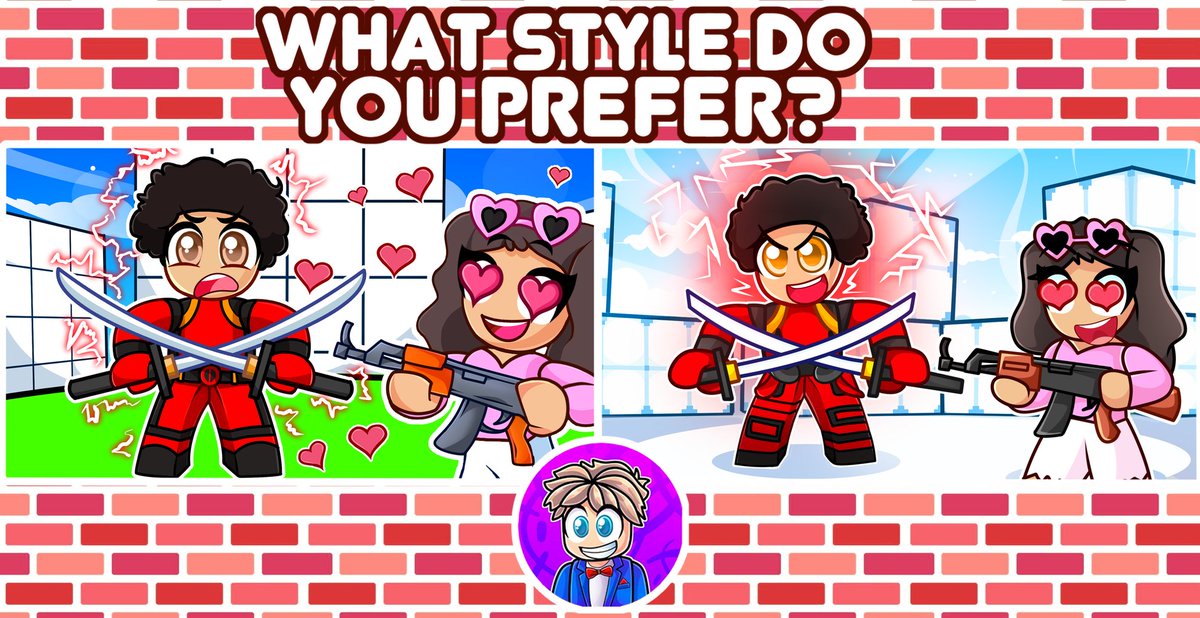 QuincRoblox's tweet image. What style catches your eye? 🧐✨

Left, right, or maybe both? Each design tells its own story! 🖌️ Let me know your favorite in the comments.👇

#DesignChoice #CreativeStyles #ThumbnailArt #Roblox #Thumbnail #YouTube