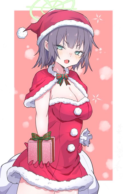 クリスマス、クリスマスと言ったらサンタコスのサキですよね🎅
#ブルアカ  #BlueArchive 