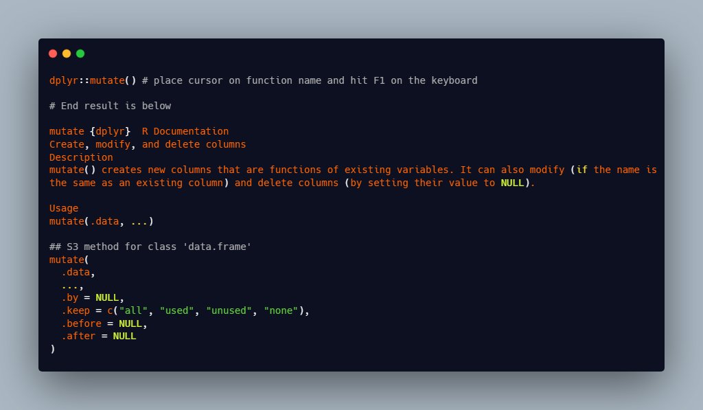 R pro tip: Highlight any function and press F1 to open the help documentation. It's like a secret cheat code! 🎮📖