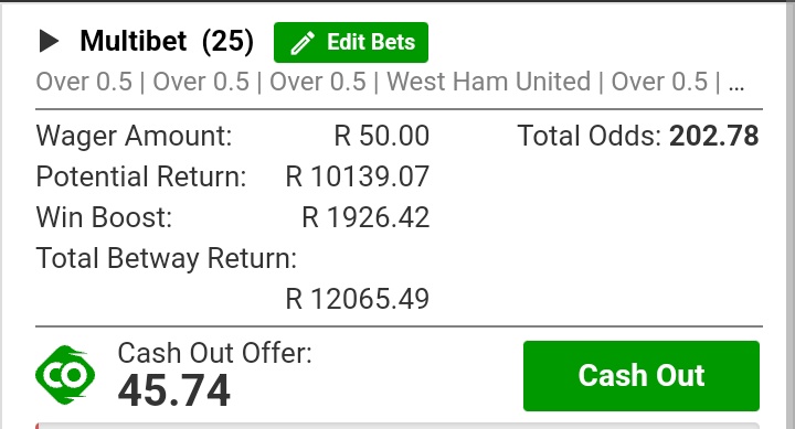 NcubukeziM's tweet image. I just placed a bet with Betway. Tap here to copy my bet or search for this booking code in the Multi Bet betslip X89671BE5 betway.co.za/bookabet/X8967…