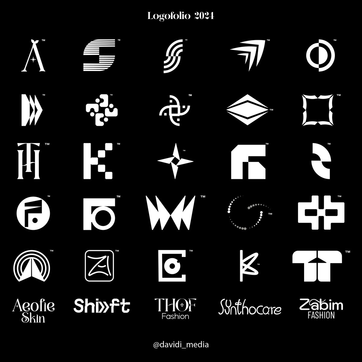 davidi_media's tweet image. Grateful for 2024
My logos and marks collections for the year.