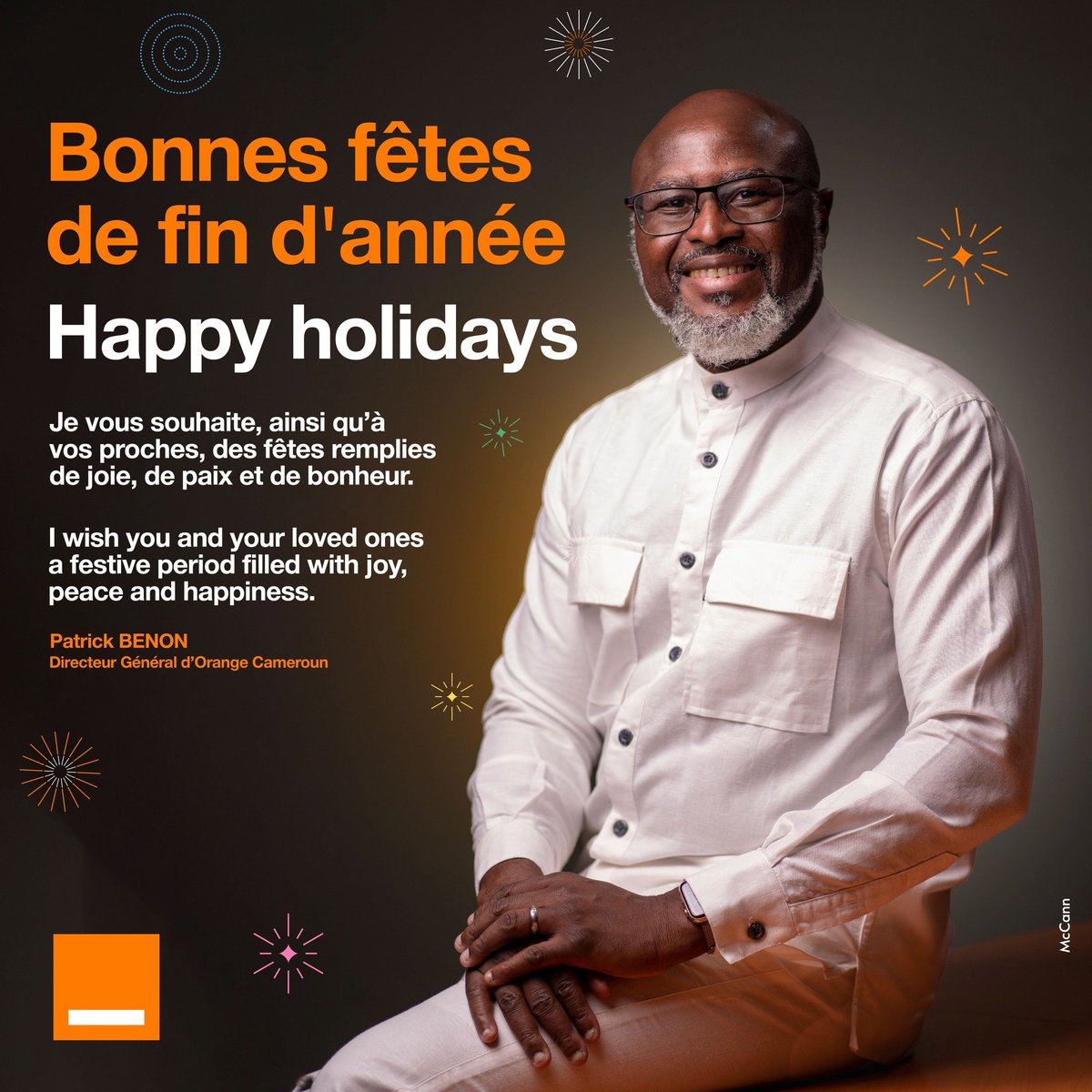 Orange_Cameroun's tweet photo. 🎄Bonnes fêtes de fin d'année
Joie, paix et bonheur🎅

🎄Happy festive season !
Joy, peace and happiness🎅

#LesFêtesAvecOrange https://t.co/qudM69gwIe