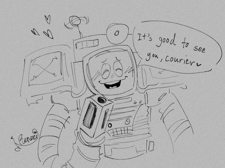 Renori_art's tweet photo. you guys take this doodle for now

#falloutnv #FalloutNewVegas #yesmanfallout https://t.co/PhN0PjsMk6