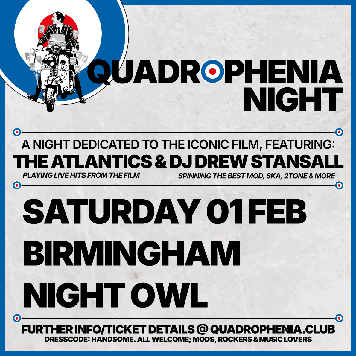 Quad79's tweet photo. Merry Christmas and a happy new year from all at quadrophenia night 
Check out our shows coming up soon in 25 
KTF &amp; have a great year - please share
https://t.co/j61TOQzXd9 https://t.co/nw6MbkLWyr