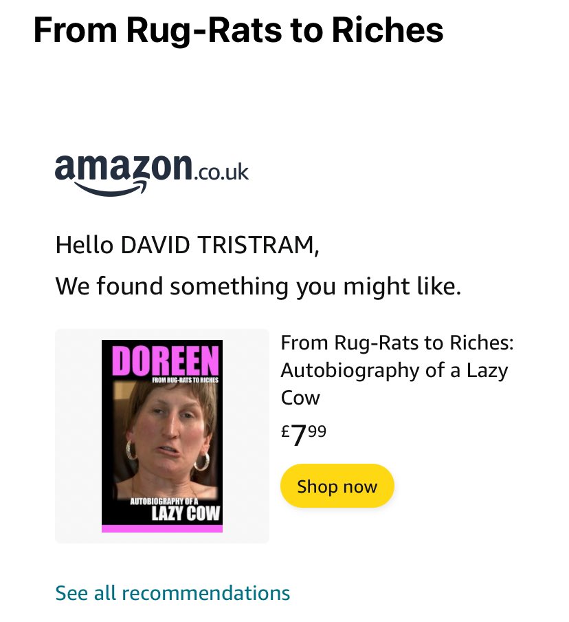 TristramComedy's tweet photo. Amazon just suggested that I might like a book I wrote… https://t.co/98QNl2eYaL