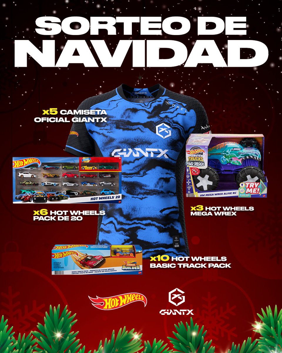 GIANTX (@giantxgg) on Twitter photo 🧑🏻🎄 SORTEO NAVIDEÑO GRACIAS A HOT WHEELS 🧑🏻🎄
Para participar:
➡️ Sigue a <a href="/GIANTXES/">GIANTX</a> y a <a href="/Hot_Wheels/">Hot Wheels</a>
🔁 Haz RT a este tweet.
🫂 Menciona a un amigo (cuantas más veces, más posibilidades)
🗓️ Válido hasta el 02/01. ¡Suerte! 🧑🏻🎄 SORTEO NAVIDEÑO GRACIAS A HOT WHEELS 🧑🏻🎄
Para participar:
➡️ Sigue a <a href="/GIANTXES/">GIANTX</a> y a <a href="/Hot_Wheels/">Hot Wheels</a>
🔁 Haz RT a este tweet.
🫂 Menciona a un amigo (cuantas más veces, más posibilidades)
🗓️ Válido hasta el 02/01. ¡Suerte!