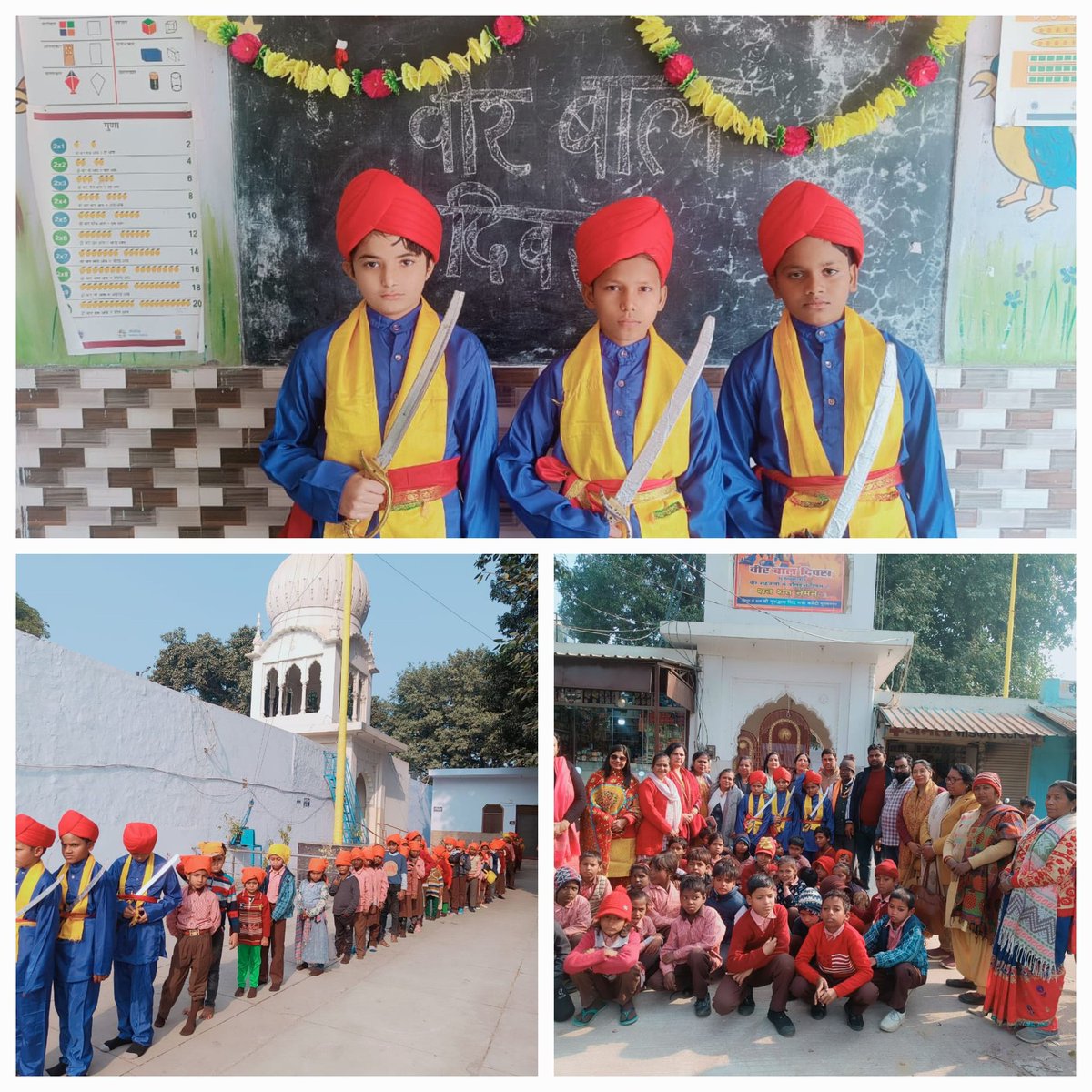 BsaGhaziabad's tweet image. Today Veer Bal Divas was celebrated with great enthusiasm in basic schools,Students of Mangavli School marked the occasion by visiting the Gurudwara,learning about the unparalleled bravery and sacrifices of Sahibzades.A day of pride and inspiration! 
#VeerBalDivas #BasicEducation
