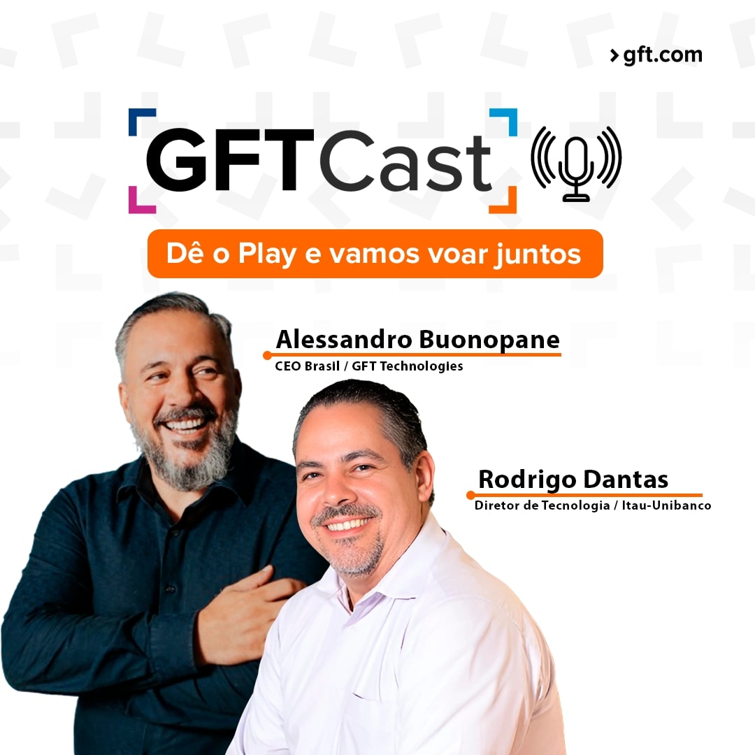 gft_br's tweet photo. Hoje relembramos um episódio incrível com dois grandes nomes do setor: Alessandro Buonopane, CEO Brasil da GFT Technologies, e Rodrigo Dantas, Diretor de Tecnologia do Itaú-Unibanco! 🚀
Assista no YouTube: https://t.co/MXmpvKayqH
#GFTBrasil #GFTCast https://t.co/BYDqeiUBRp