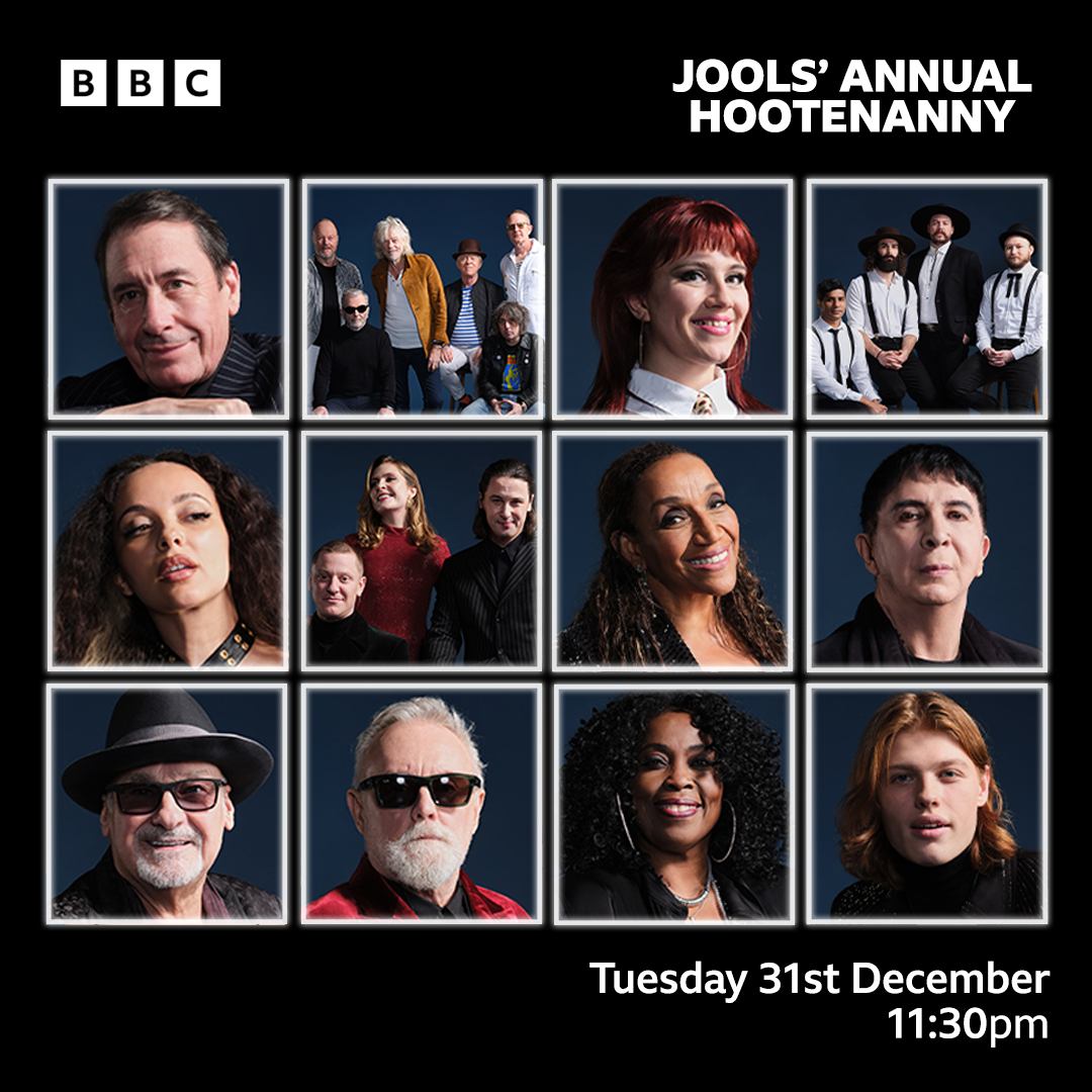 Later...with Jools Holland on BBC Two (@bbclater) on Twitter photo Join us New Year’s Eve for Jools’ Annual Hootenanny with this incredible line-up! 🕺💃
The Boomtown Rats
<a href="/cmatbaby/">cmat</a>
<a href="/TheDeadSouth4/">The Dead South</a>
<a href="/jadethirlwall/">JADE</a>
<a href="/jungle4eva/">Jungle</a>
<a href="/KathySledge/">Kathy Sledge</a>
<a href="/MarcAlmond/">Marc Almond</a>
<a href="/PCarrack/">Paul Carrack</a>
Roger Taylor
<a href="/rubyturnersoul/">Ruby Turner</a>
<a href="/tobyleeguitar/">Toby Lee</a>
NYE, 11:30pm on <a href="/BBCTwo/">BBC Two</a> & <a href="/BBCiPlayer/">BBC iPlayer</a> Join us New Year’s Eve for Jools’ Annual Hootenanny with this incredible line-up! 🕺💃
The Boomtown Rats
<a href="/cmatbaby/">cmat</a>
<a href="/TheDeadSouth4/">The Dead South</a>
<a href="/jadethirlwall/">JADE</a>
<a href="/jungle4eva/">Jungle</a>
<a href="/KathySledge/">Kathy Sledge</a>
<a href="/MarcAlmond/">Marc Almond</a>
<a href="/PCarrack/">Paul Carrack</a>
Roger Taylor
<a href="/rubyturnersoul/">Ruby Turner</a>
<a href="/tobyleeguitar/">Toby Lee</a>
NYE, 11:30pm on <a href="/BBCTwo/">BBC Two</a> & <a href="/BBCiPlayer/">BBC iPlayer</a>