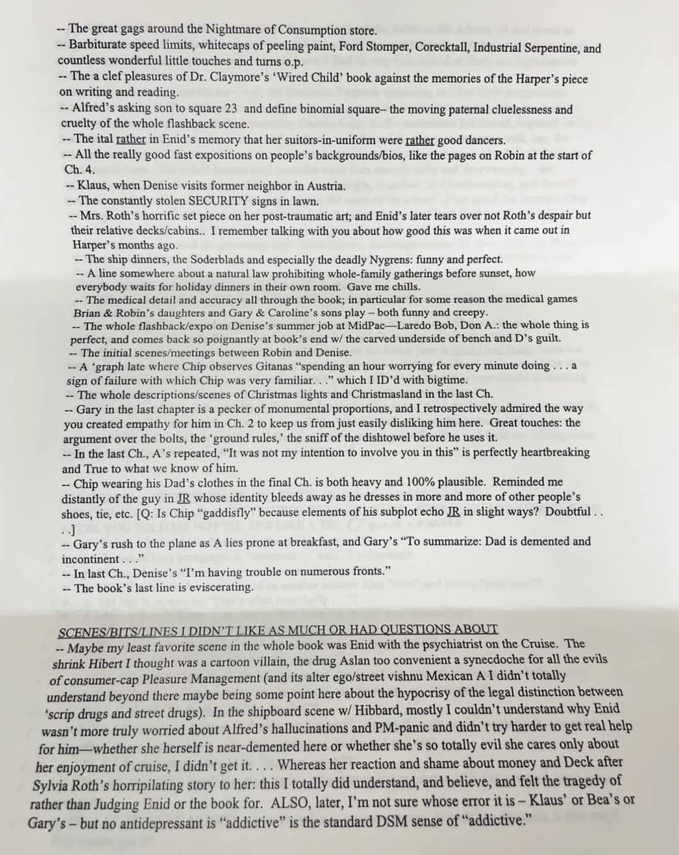 angelo_cennamo's tweet photo. La lettera che David Foster Wallace scrisse a Jonathan Franzen dopo aver letto Le correzioni. https://t.co/T3yynu0jWO