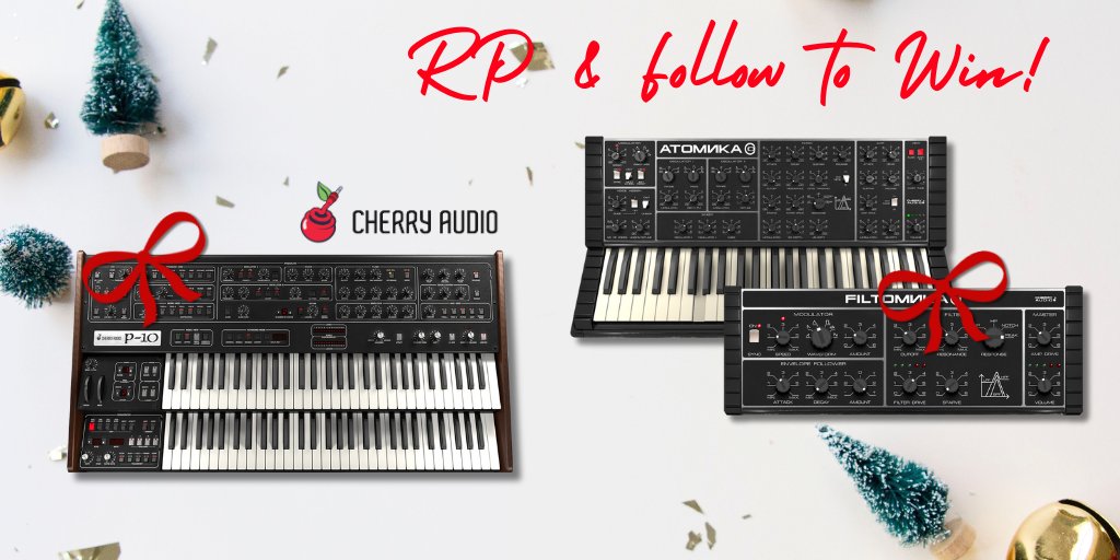 plugindeals's tweet photo. REPOST &amp; FOLLOW @plugindeals and @cherryaudiovst to WIN one of the 2 prizes offered by Cherry Audio: P-10 Synthesizer &amp; Atomika | Filtomika Bundle 🎅

🎄 https://t.co/EKMRcZ1K0x

2 Winners chosen January 3 https://t.co/2nwM7z5bFF