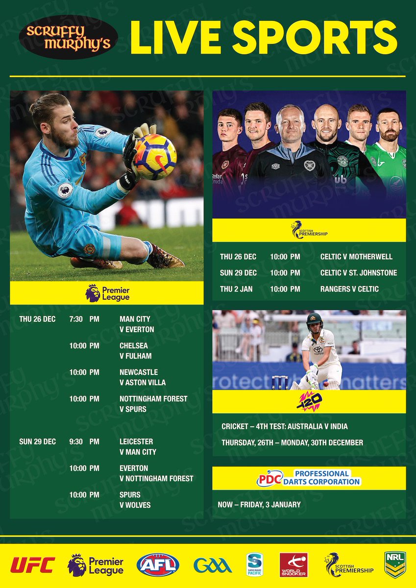 Live sports schedule this week
Happy Hour 🕒 3PM-7PM 🕙 11PM-CLOSE