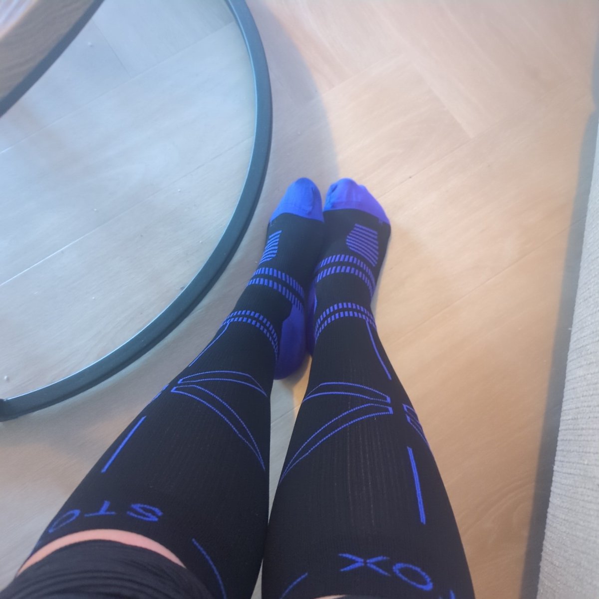 Meteen maar een rondje hardlopen getest met mn voor kerst gekregen stox sokken 🥰