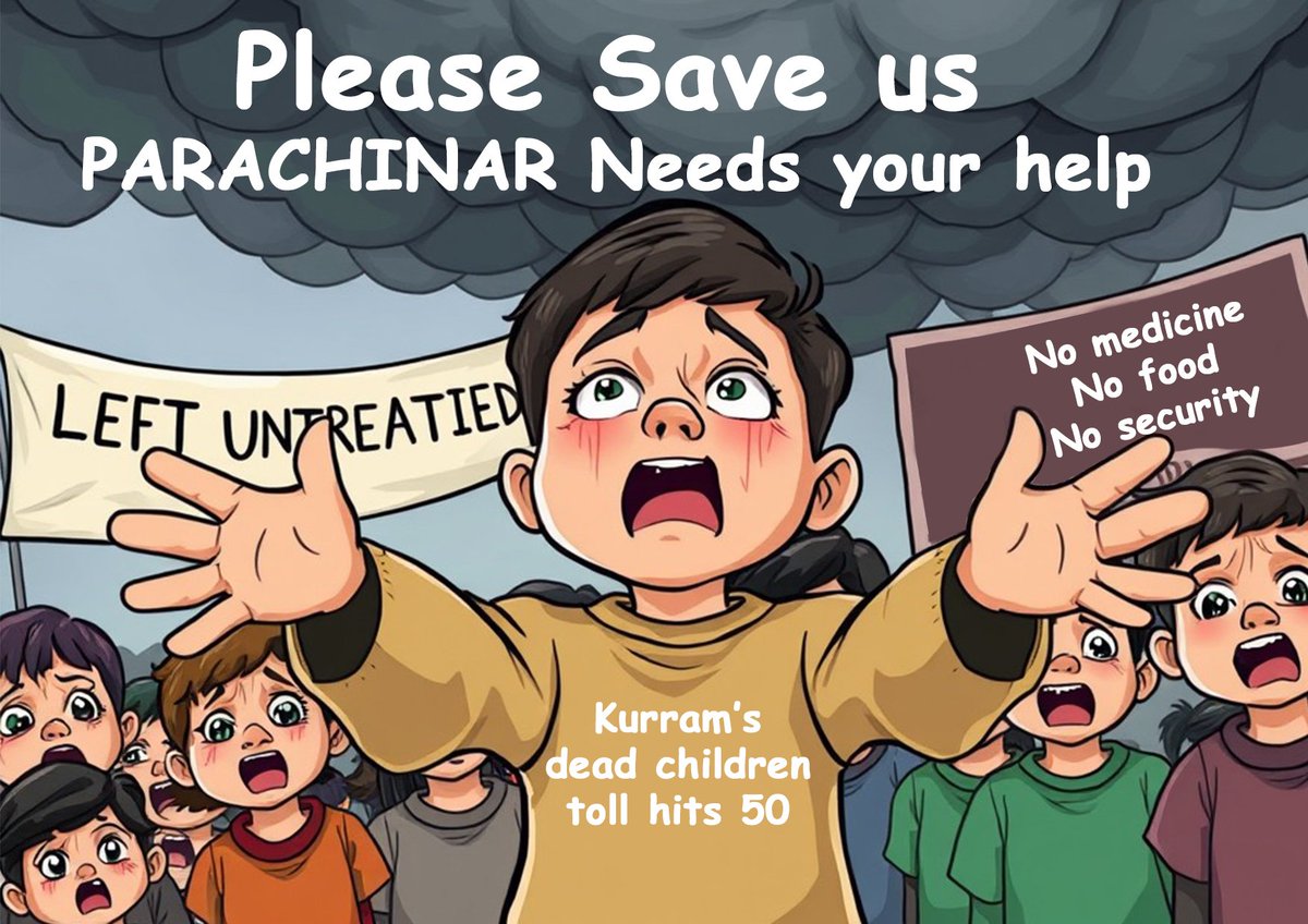 Sahfia Dar (@sahfiad) on Twitter photo #Parachinar is turning into another #Gaza! Why are innocent children always the ones to suffer? Terrorism has a tight grip on the #KPK region, choking it to death. 1/2
#SaveParachinar
<a href="/PashtunAhmed/">Ahmed Mehsud 🇺🇸 🇵🇰</a>
<a href="/_Maqboolist/">Sami_speaks</a> #Parachinar is turning into another #Gaza! Why are innocent children always the ones to suffer? Terrorism has a tight grip on the #KPK region, choking it to death. 1/2
#SaveParachinar
<a href="/PashtunAhmed/">Ahmed Mehsud 🇺🇸 🇵🇰</a>
<a href="/_Maqboolist/">Sami_speaks</a>