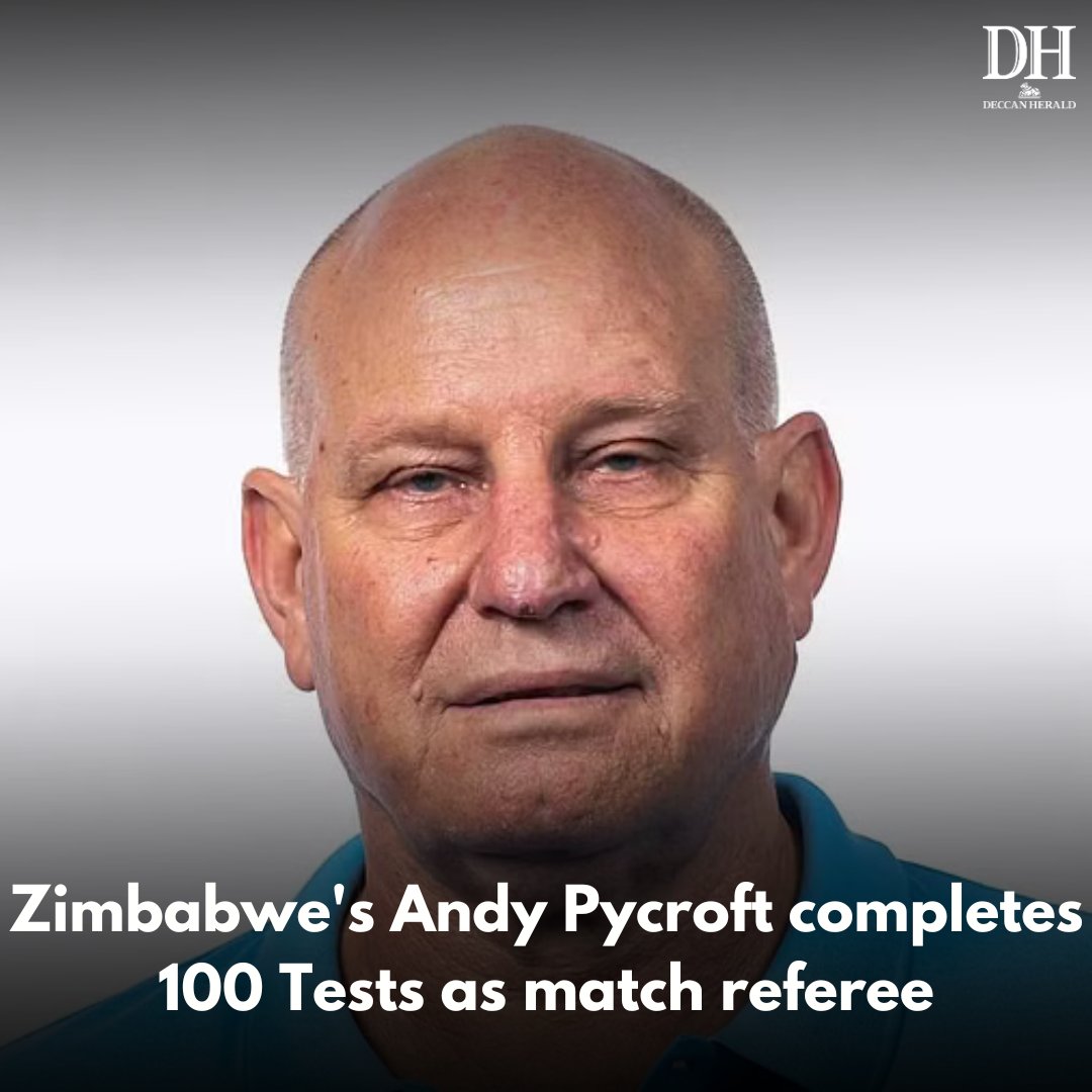 DeccanHerald's tweet image. Former #Zimbabwe captain #AndyPycroft on Thursday became only the fourth official in the history of #men&apos;s #Testcricket to complete 100 #games as a #matchreferee on Thursday.

ow.ly/saVL50UwUCa