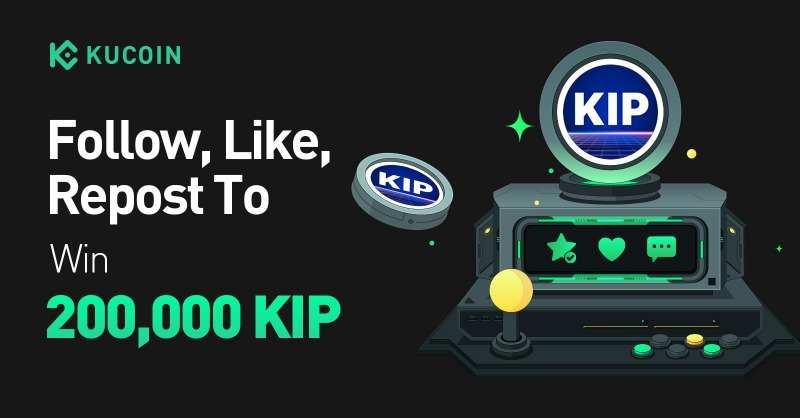 kucoincom's tweet photo. 🎉 #Giveaway Alert: Join us in celebrating the $KIP listing on #KuCoin!

1️⃣ Follow @kucoincom &amp; @KIPprotocol
2️⃣ Repost, Like with quote "Trade $KIP on #KuCoin!" + tag 3 friends
3️⃣ Fill out Google form

🎁200,000 KIP for 100 winners

⏰ 48 hours
