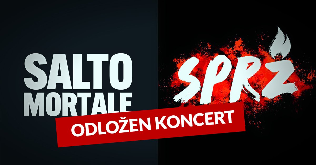 Nažalost, zbog tehničkih problema večerašnji koncert ćemo morati da otkažemo i pomerimo za januar. Izvinjavamo se zbog ove situacije i vidimo se na istom mestu u januaru.

SALTO MORTALE &amp; SPRŽ