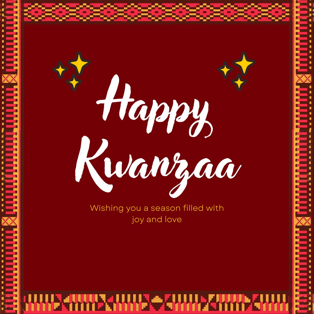 Happy Kwanzaa! Wishing you a season filled with joy and love. ❤️💚🖤✨