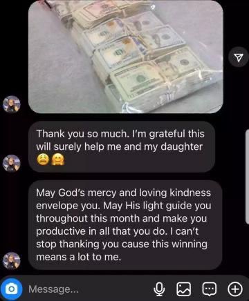 Grateful for the blessing and happy to give back.