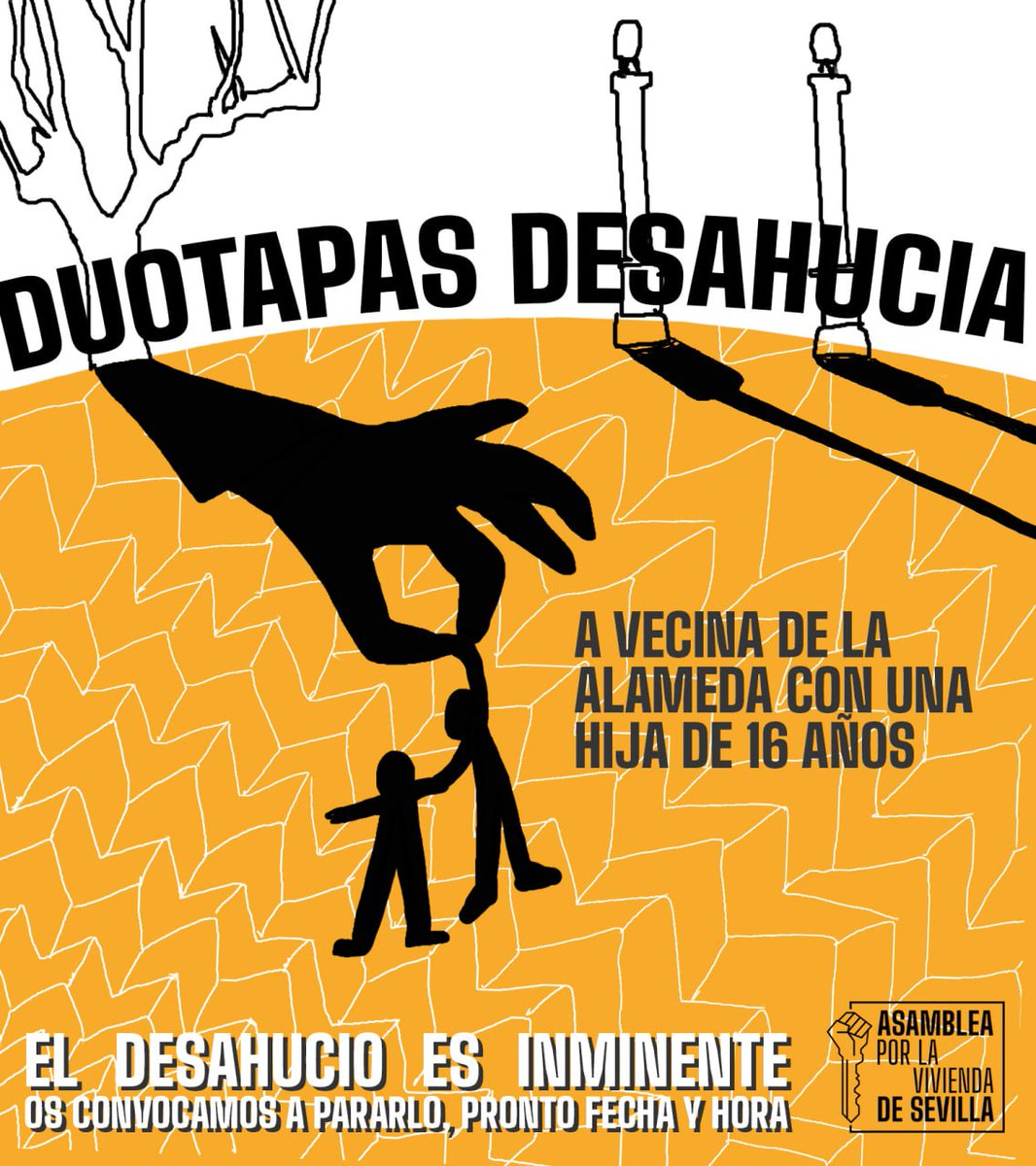 DÚO TAPAS DESAHUCIA: ni un paso atrás ante los especuladores.  

Los rentistas no pueden seguir campando a sus anchas.  La orden de desahucio es inminente: estad atentas a nuestras redes, este desahucio lo vamos a parar.  #SeAcabóLaTregua