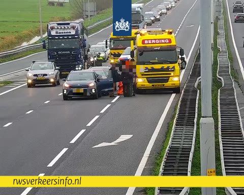 Ongeval op de A27 bij Noordeloos