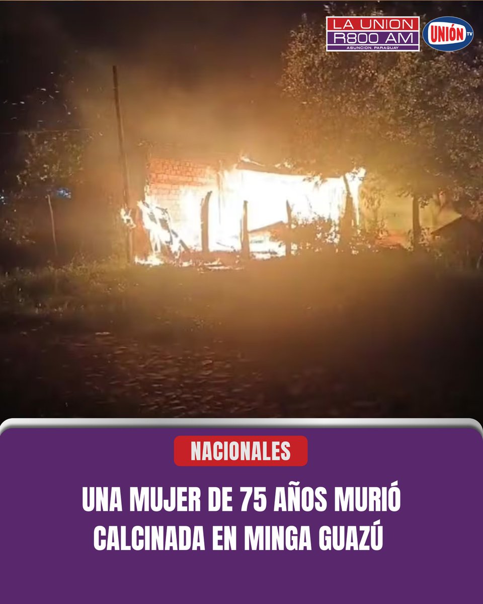 🔴En la madrugada de este jueves, una mujer de 75 años falleció calcinada durante un incendio en su vivienda. El fuego se propagó rápidamente, por lo que su hijo, quien se encontraba durmiendo en otra habitación, no tuvo tiempo de rescatarla.

📍La víctima fue identificada como