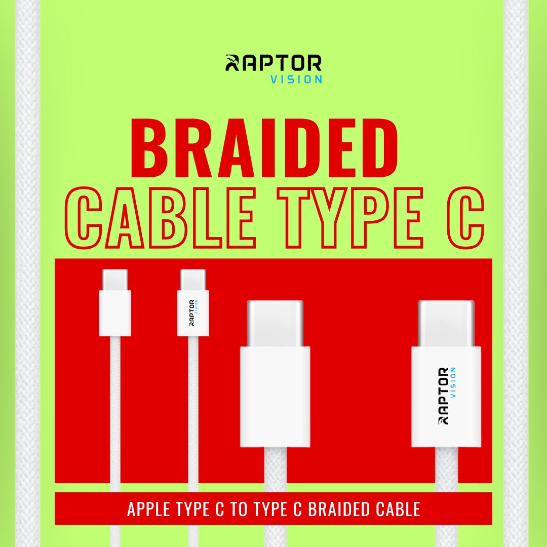 Raptorvisionggn's tweet photo. "Unleash the Power of Durability! 💪✨ Introducing our latest Type-C Cable with premium high-grade material for unmatched strength and performance. 🚀⚡ Say goodbye to wear and tear
#RaptorVision #TypeCCable #DurabilityRedefined #TechUpgrade #FastCharging" https://t.co/pwgV9yJu3C